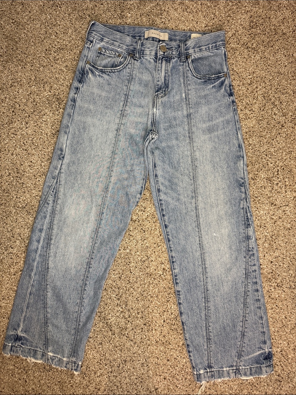 PacSun Women's Light Blue Baggy Straight Jeans
